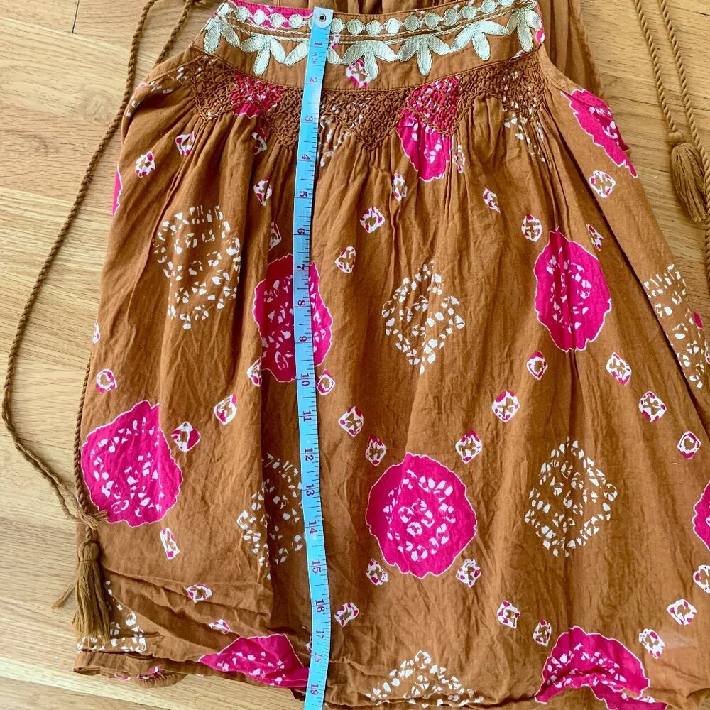 Nicole Miller Bohemian Artelier Flowy Tank Top with Tassles Women's - Picture 4 of 4